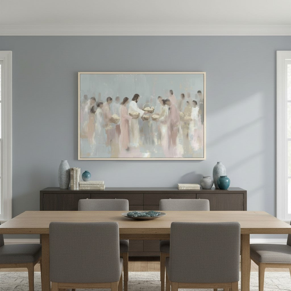 Jesus Feeding 5000, the Miracle of Loaves and Fish Wall Art