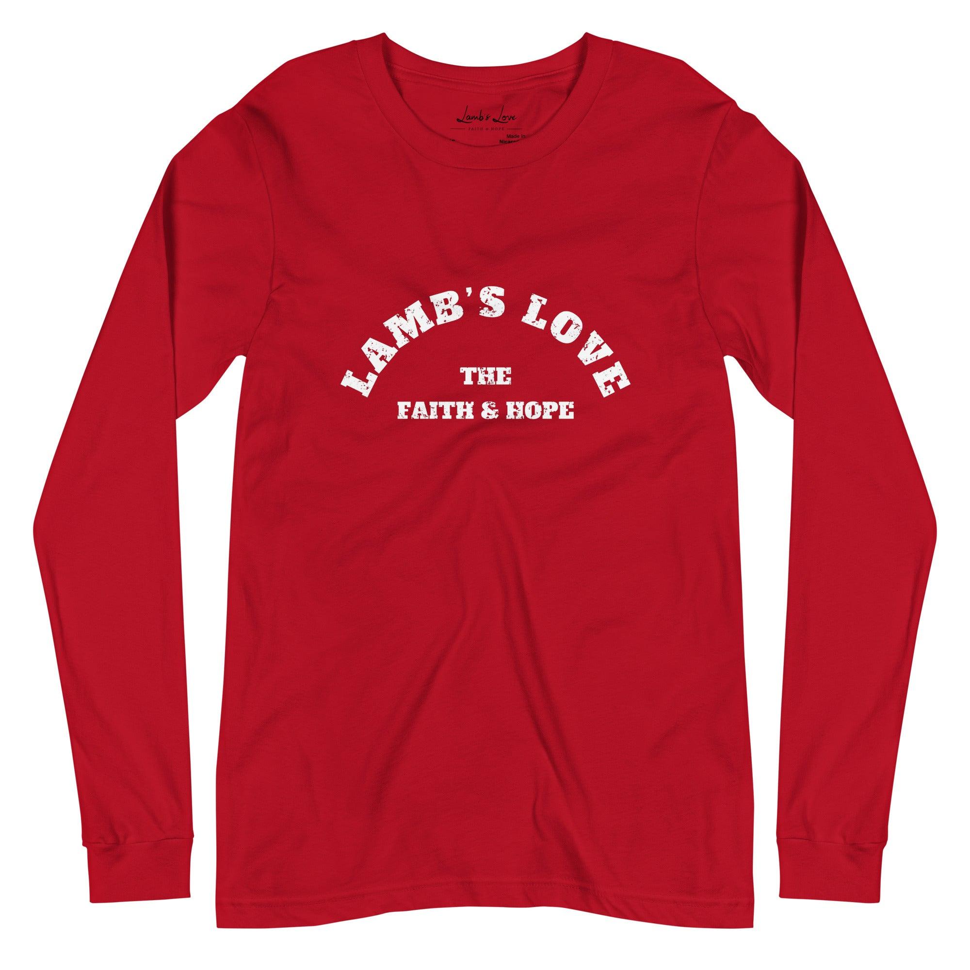 Lamb's Love the Faith & Hope, Women's Long Sleeve Tee - Lamb’s Love