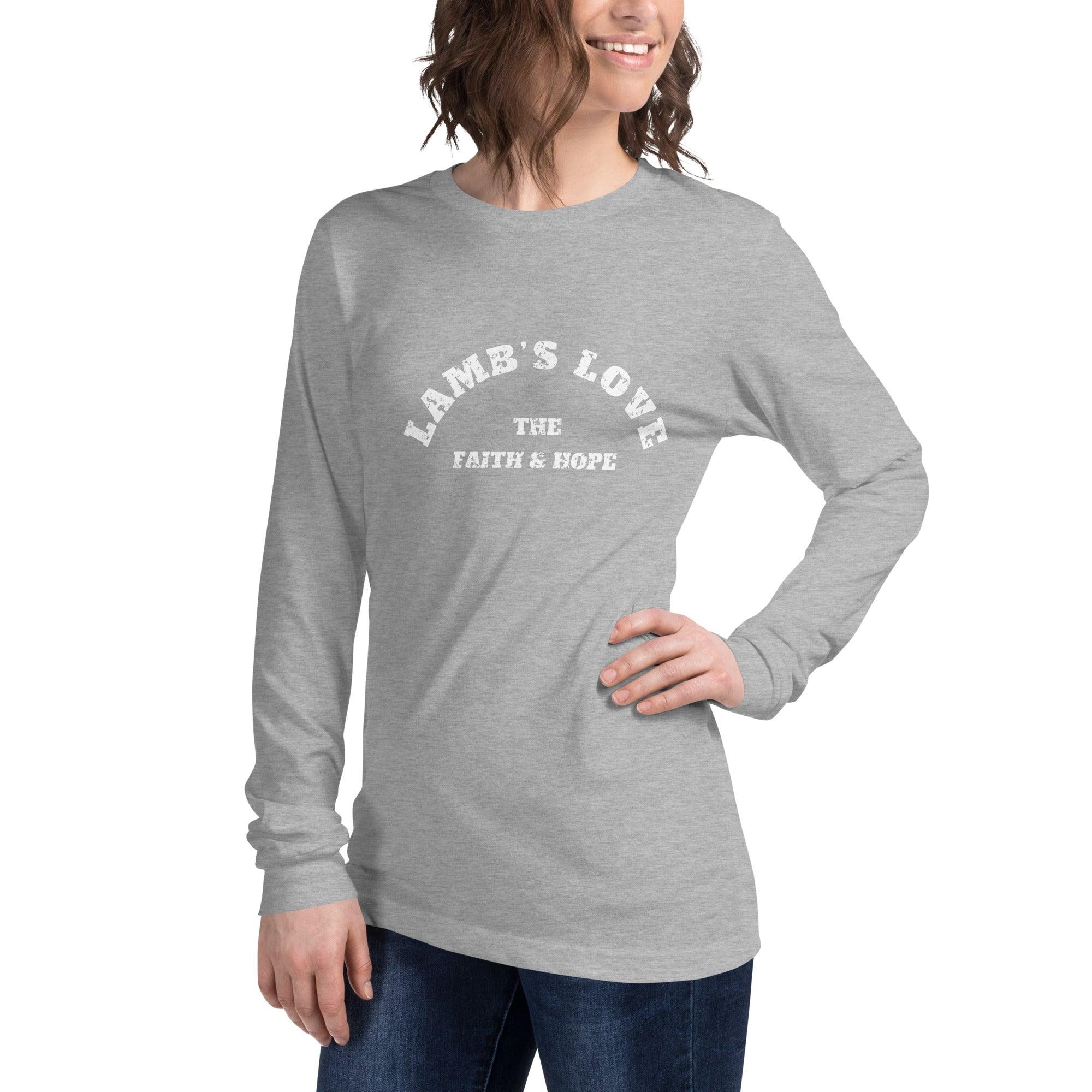 Lamb's Love the Faith & Hope, Women's Long Sleeve Tee - Lamb’s Love