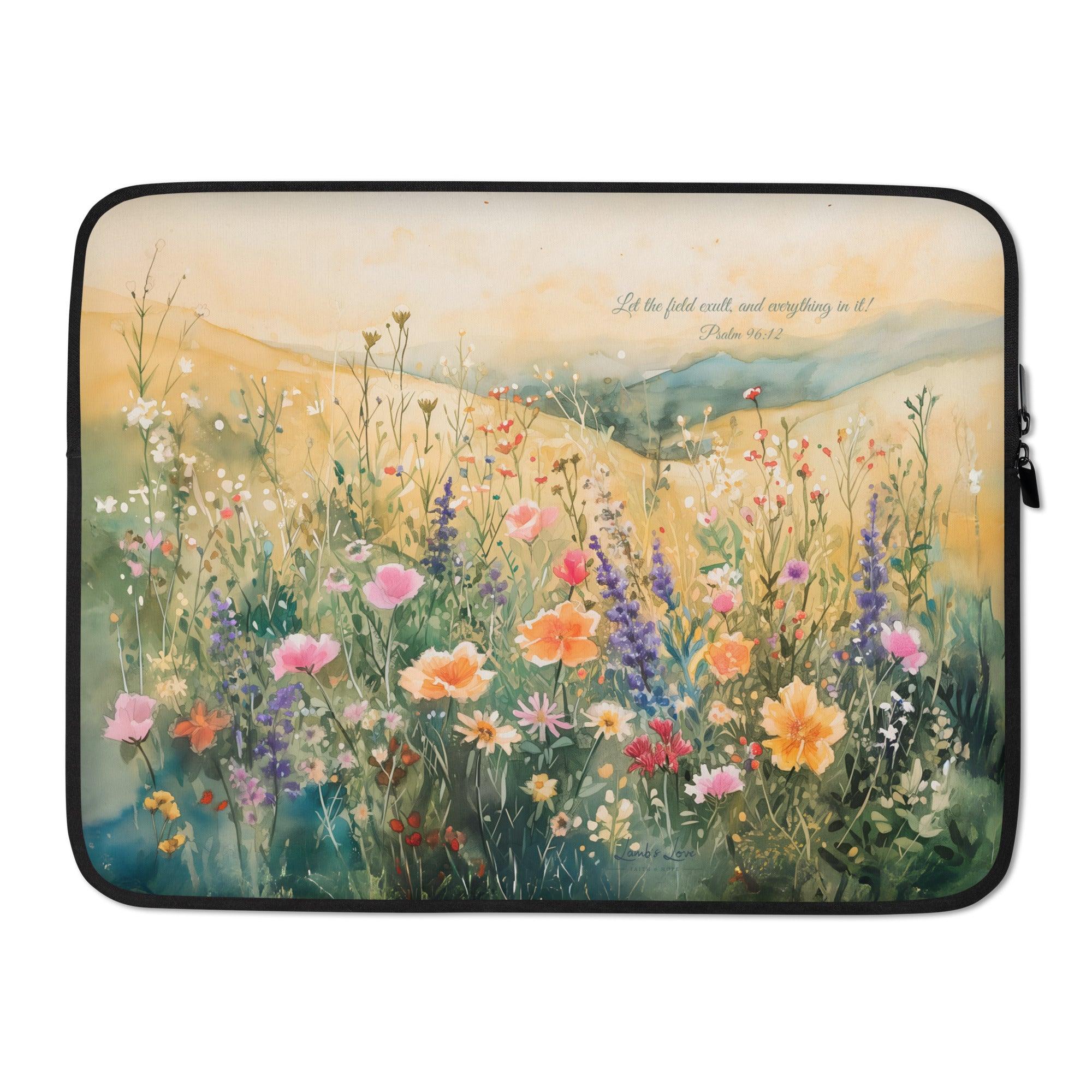 Let the Field Exult, Laptop Sleeve - Lamb’s Love