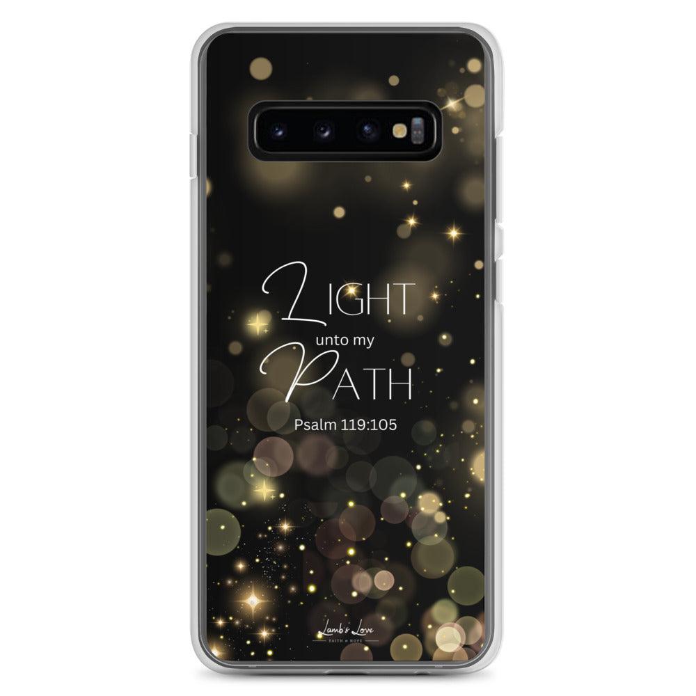 Light unto My Path, Clear-edge Case for Samsung - Lamb’s Love