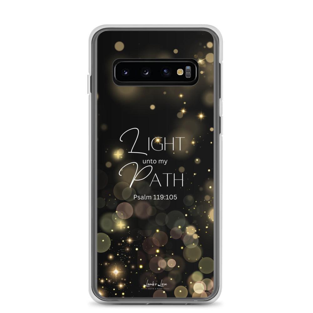 Light unto My Path, Clear-edge Case for Samsung - Lamb’s Love