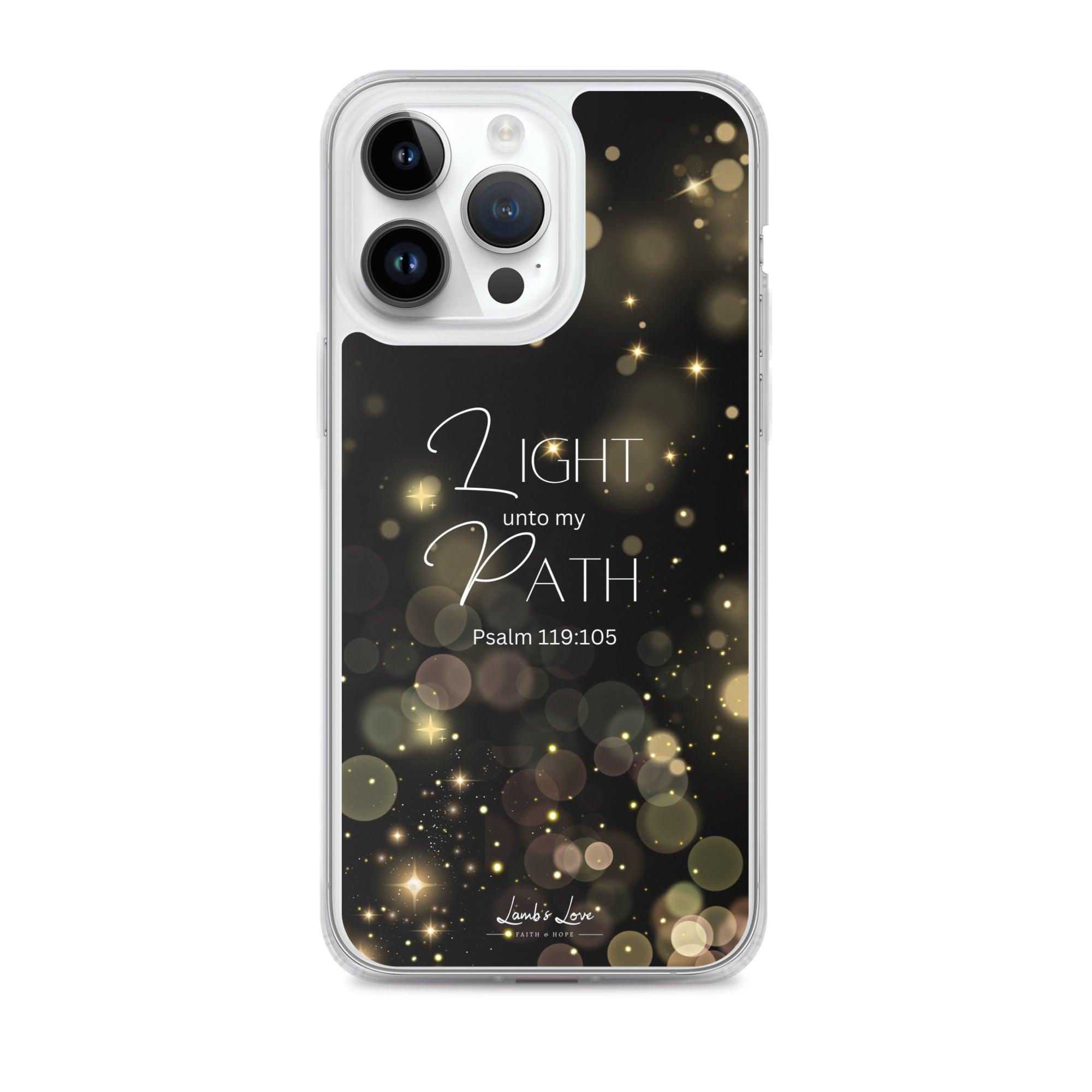 Light unto Path, Clear-edge Case for iPhone - Lamb’s Love