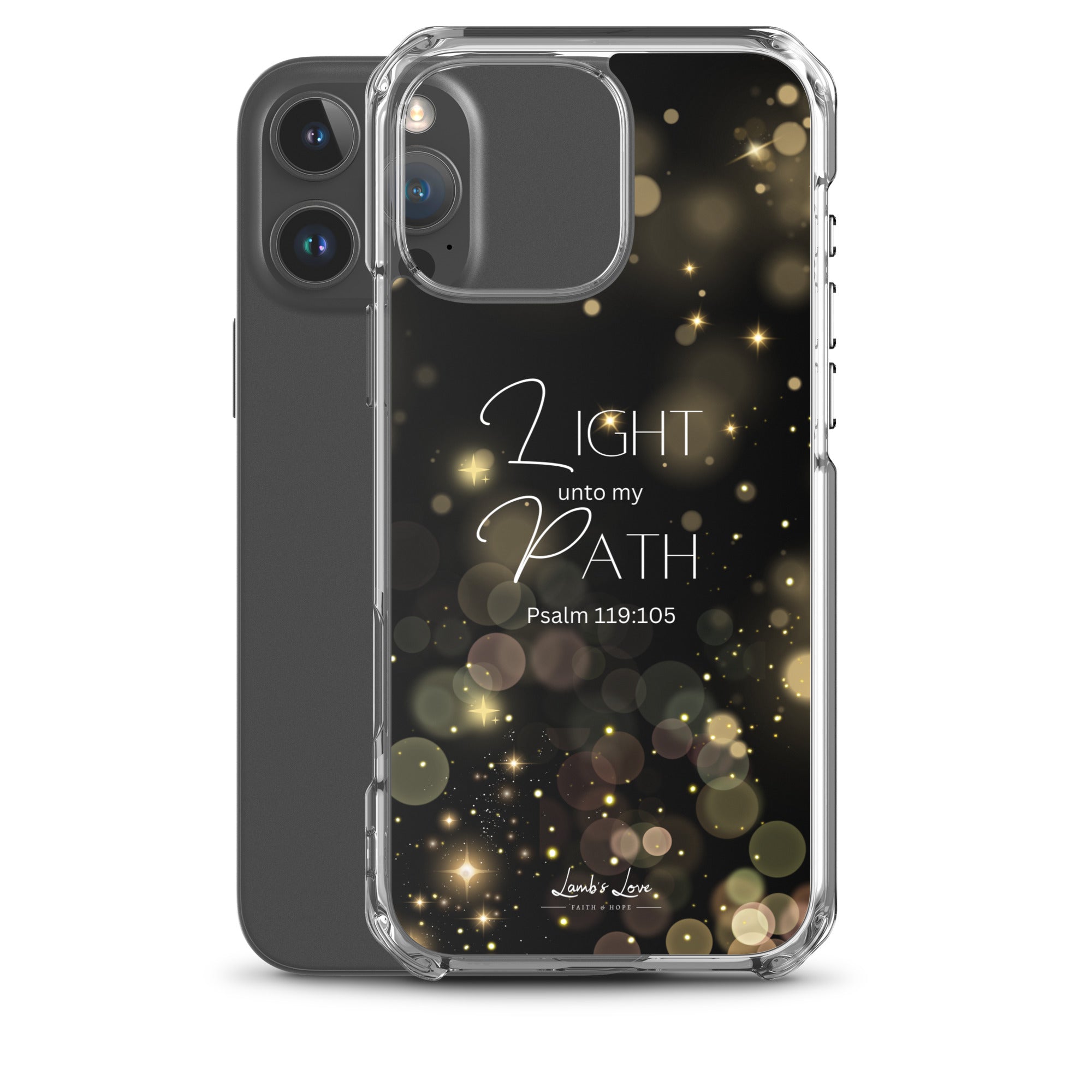 Light unto Path, Clear - edge Case for iPhone - Lamb’s Love