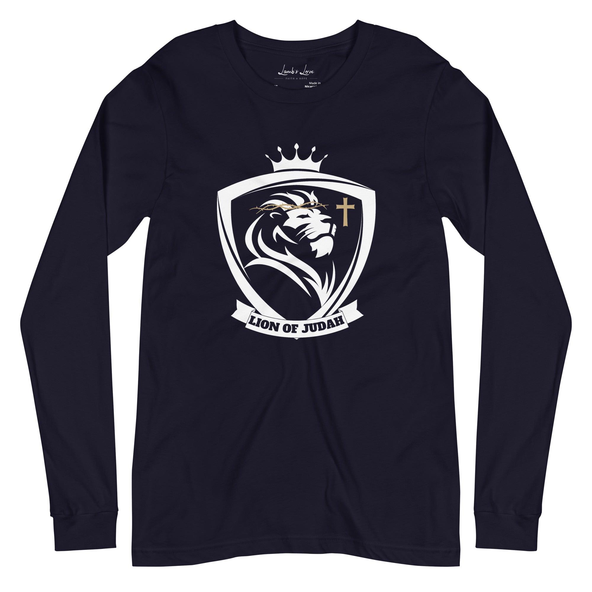 Lion of Judah, Men's Long Sleeve Tee - Lamb’s Love