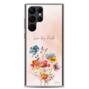 Live by Faith, Clear-edge Case for Samsung - Lamb’s Love