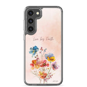 Live by Faith, Clear-edge Case for Samsung - Lamb’s Love