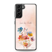 Live by Faith, Clear-edge Case for Samsung - Lamb’s Love