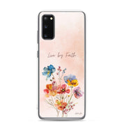 Live by Faith, Clear-edge Case for Samsung - Lamb’s Love