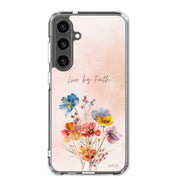 Live by Faith, Clear-edge Case for Samsung - Lamb’s Love