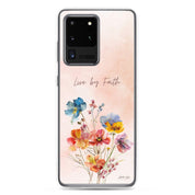 Live by Faith, Clear-edge Case for Samsung - Lamb’s Love