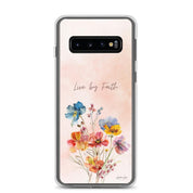 Live by Faith, Clear-edge Case for Samsung - Lamb’s Love