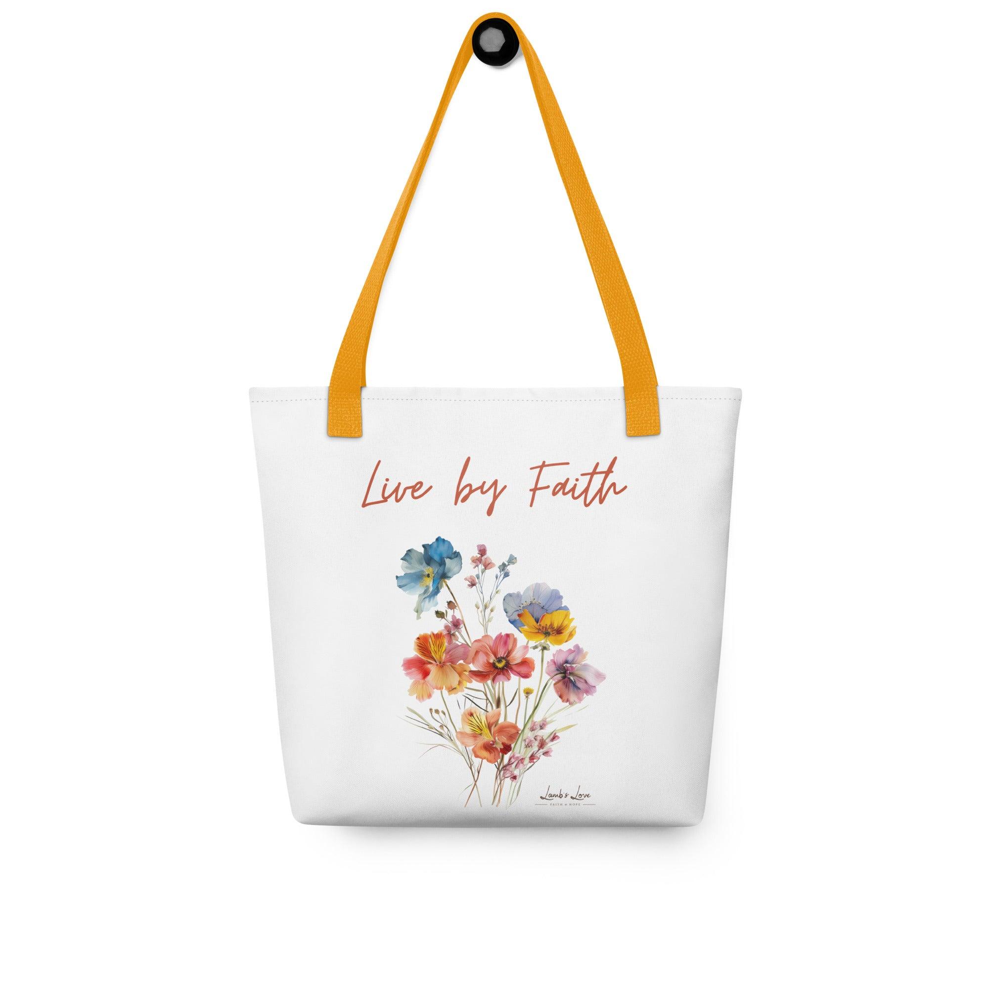 Live by Faith, Tote Bag - Lamb’s Love