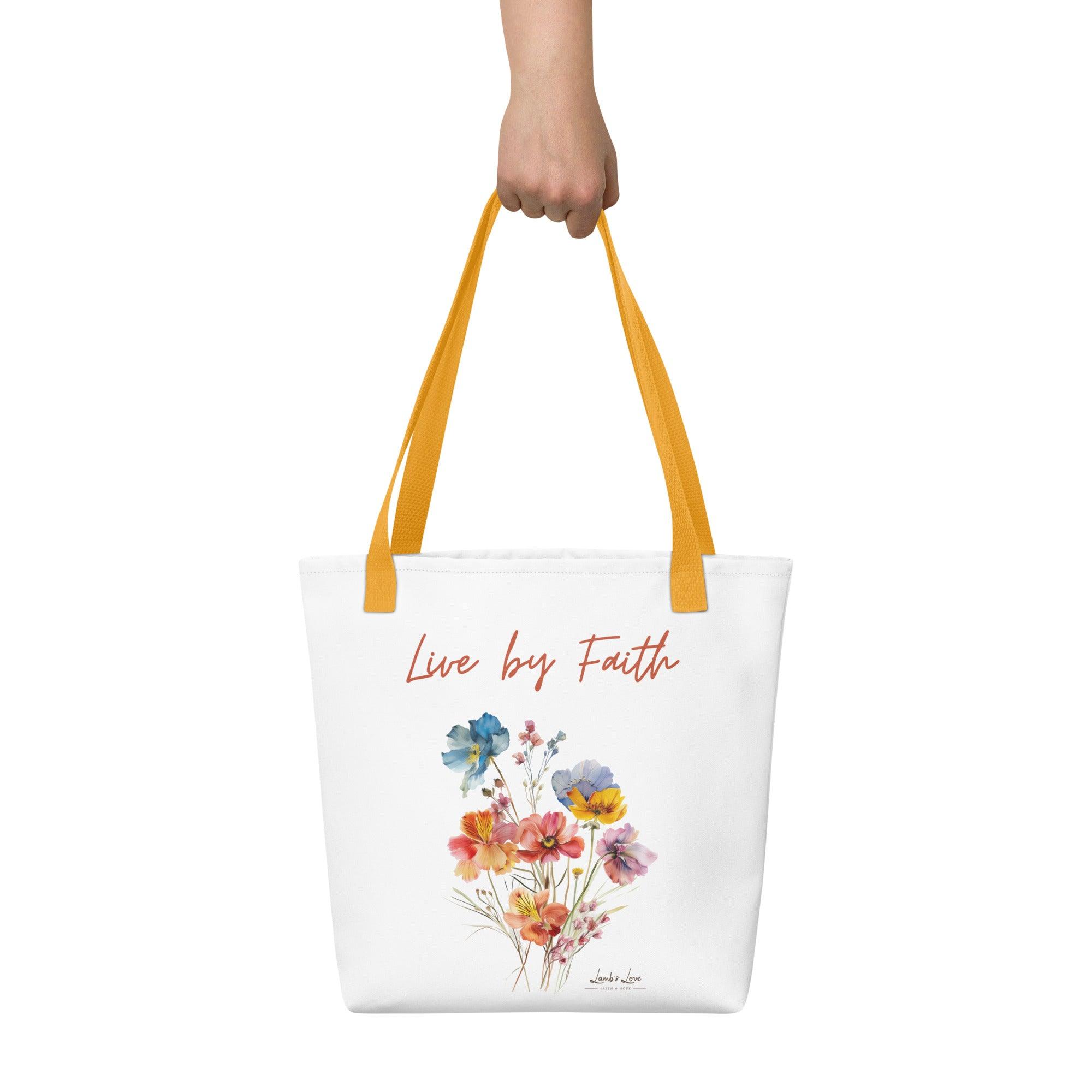 Live by Faith, Tote Bag - Lamb’s Love