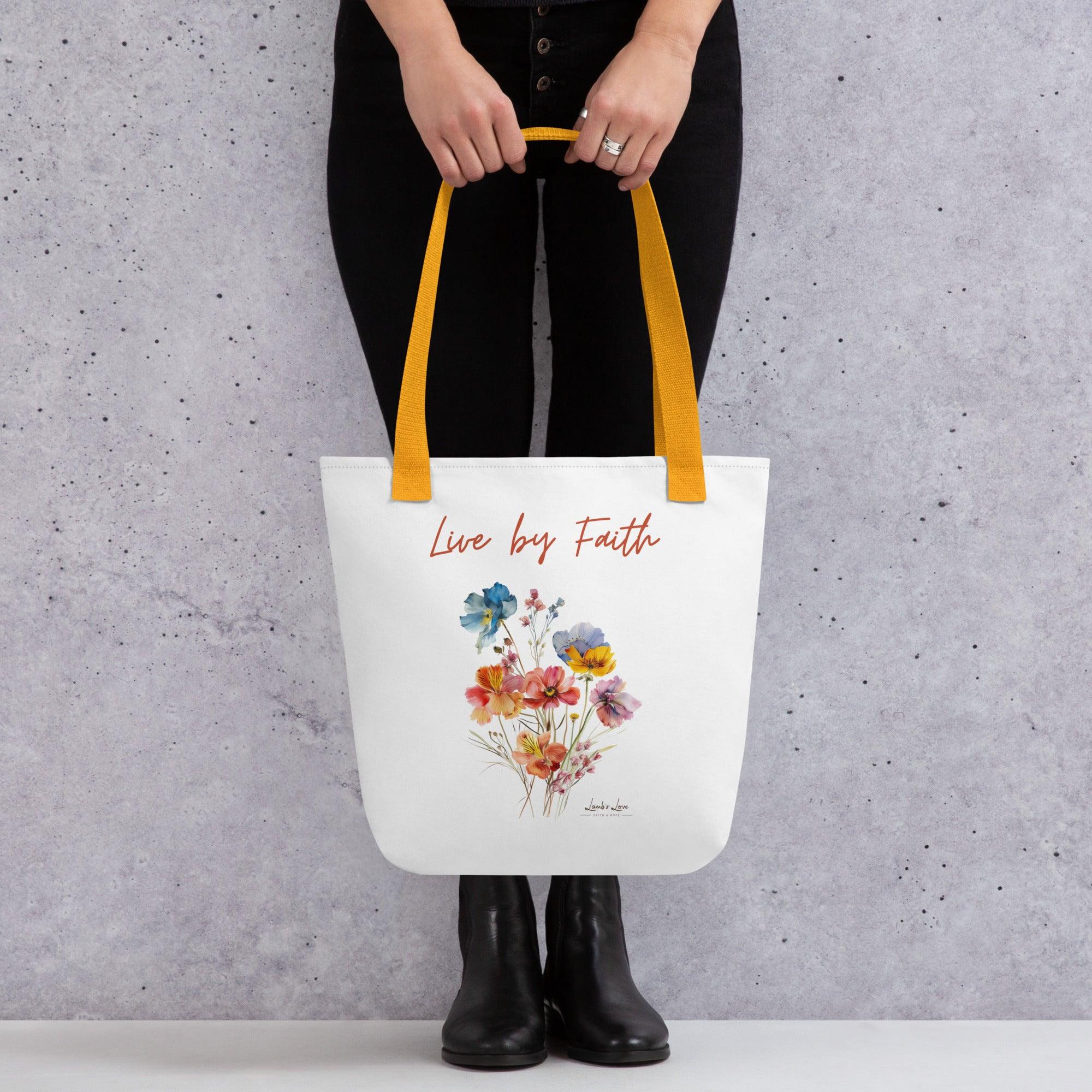 Live by Faith, Tote Bag - Lamb’s Love