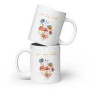 Live by Faith, White Interior Mug - Lamb’s Love