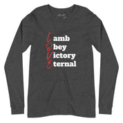 Love is Lamb, Obey, Victory, Eternal, Women's Long Sleeve Tee - Lamb’s Love