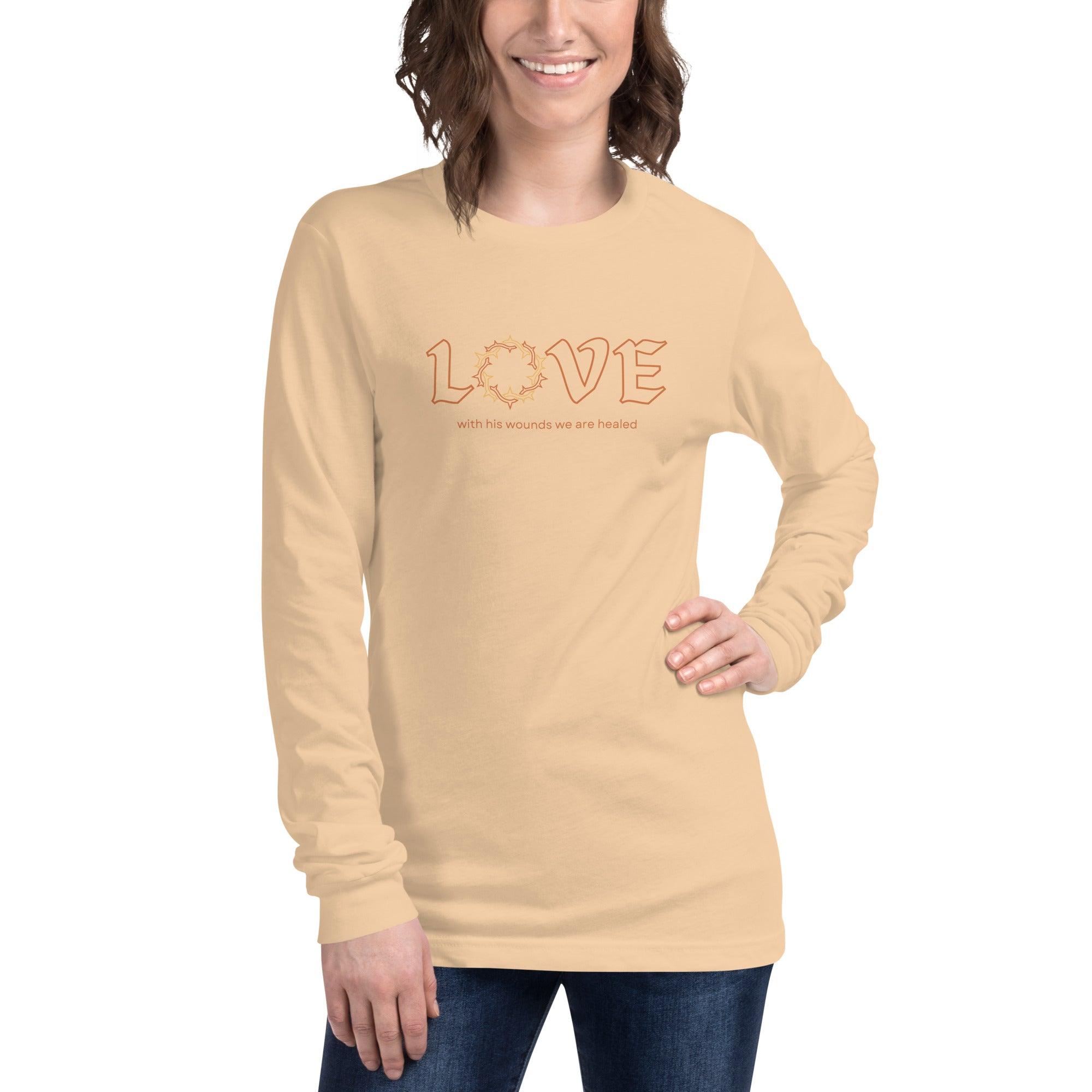 Love of Christ, Women's Long Sleeve Tee - Lamb’s Love