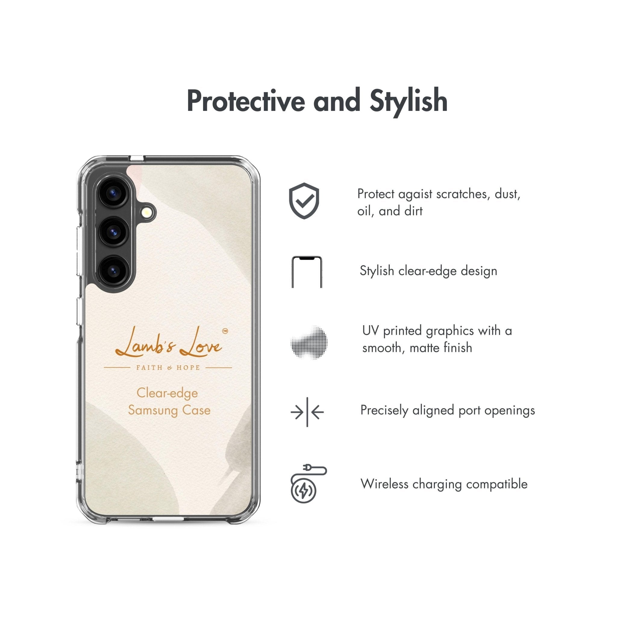 Love of Jesus, Clear-edge Case for Samsung - Lamb’s Love