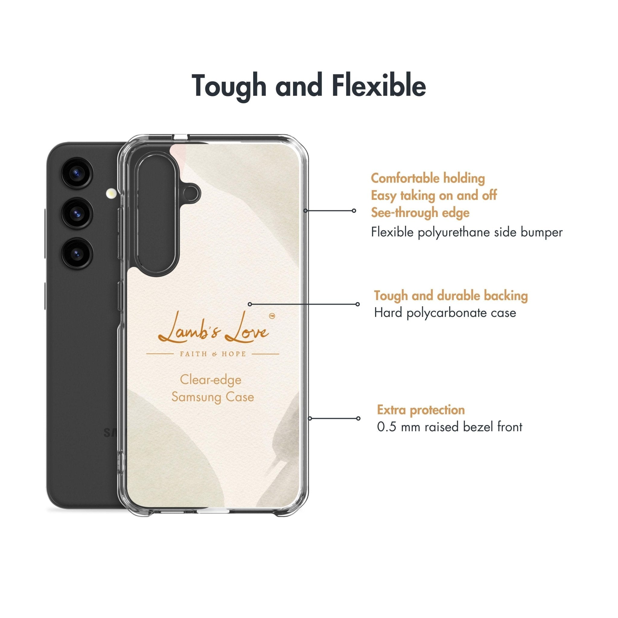 Love of Jesus, Clear-edge Case for Samsung - Lamb’s Love