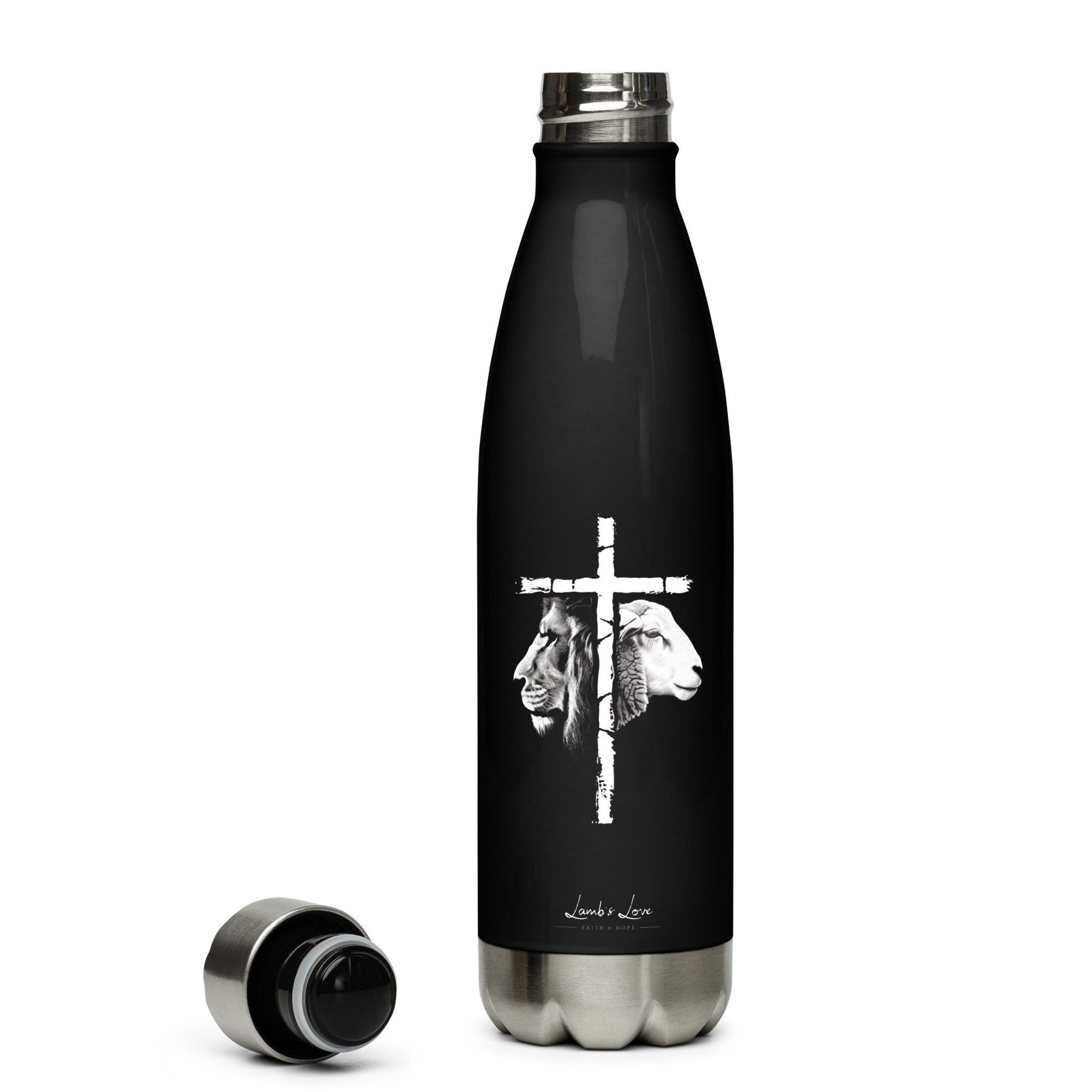 Love of Lion & Lamb, Insulated Water Bottle 17 oz - Lamb’s Love