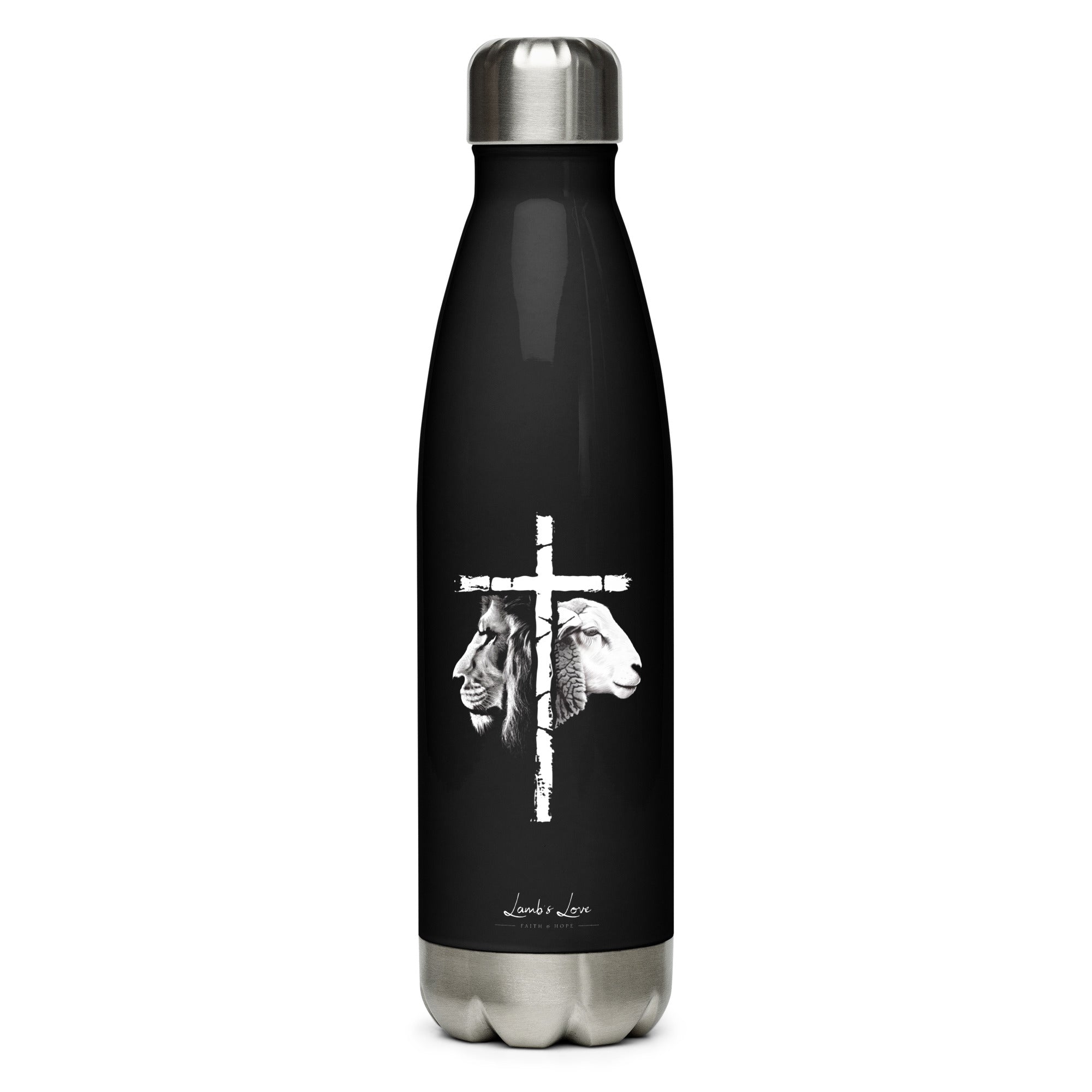 Love of Lion & Lamb, Insulated Water Bottle 17 oz - Lamb’s Love