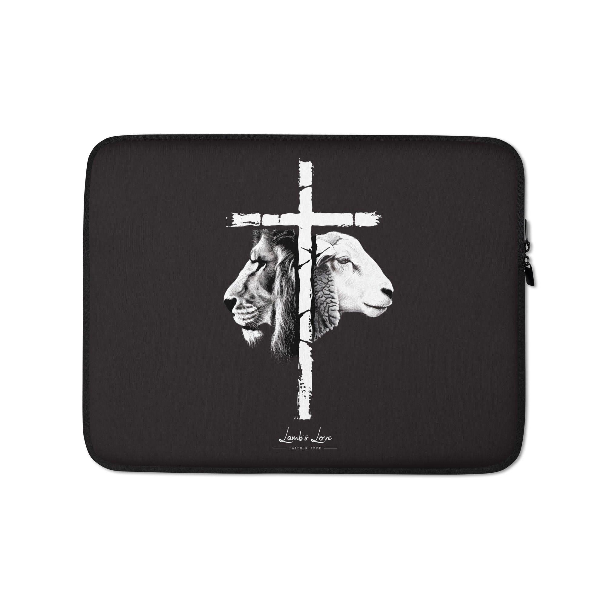 Love of Lion & Lamb, Laptop Sleeve - Lamb’s Love