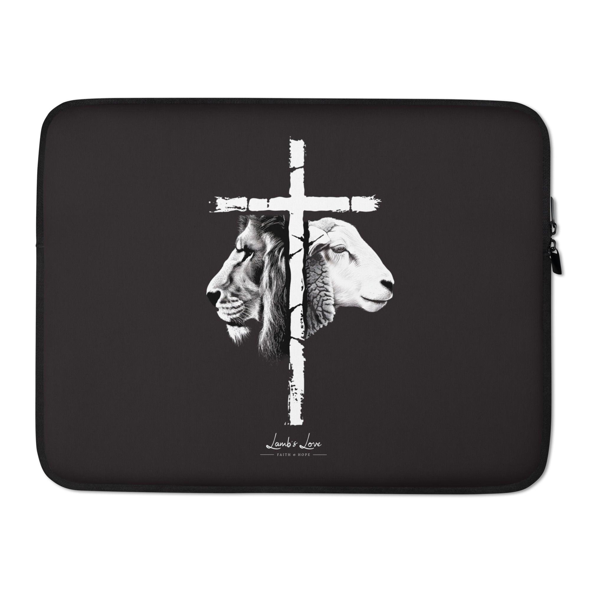 Love of Lion & Lamb, Laptop Sleeve - Lamb’s Love