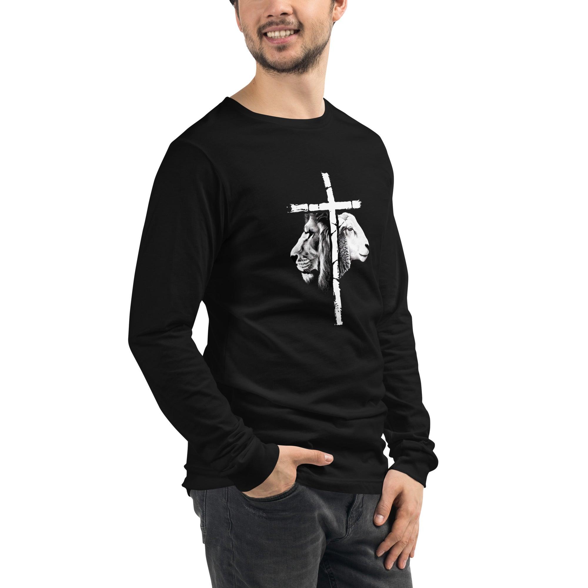 Love of Lion & Lamb, Men's Long Sleeve Tee - Lamb’s Love