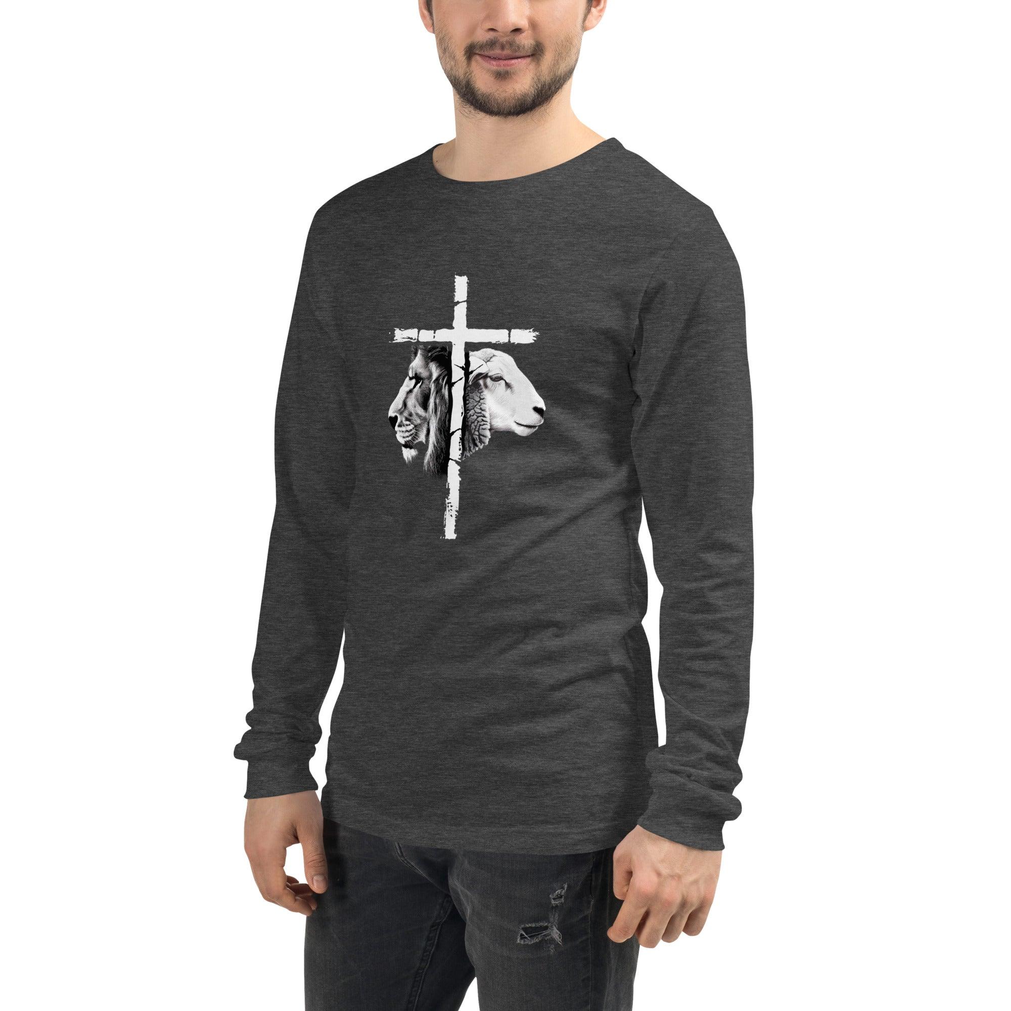 Love of Lion & Lamb, Men's Long Sleeve Tee - Lamb’s Love