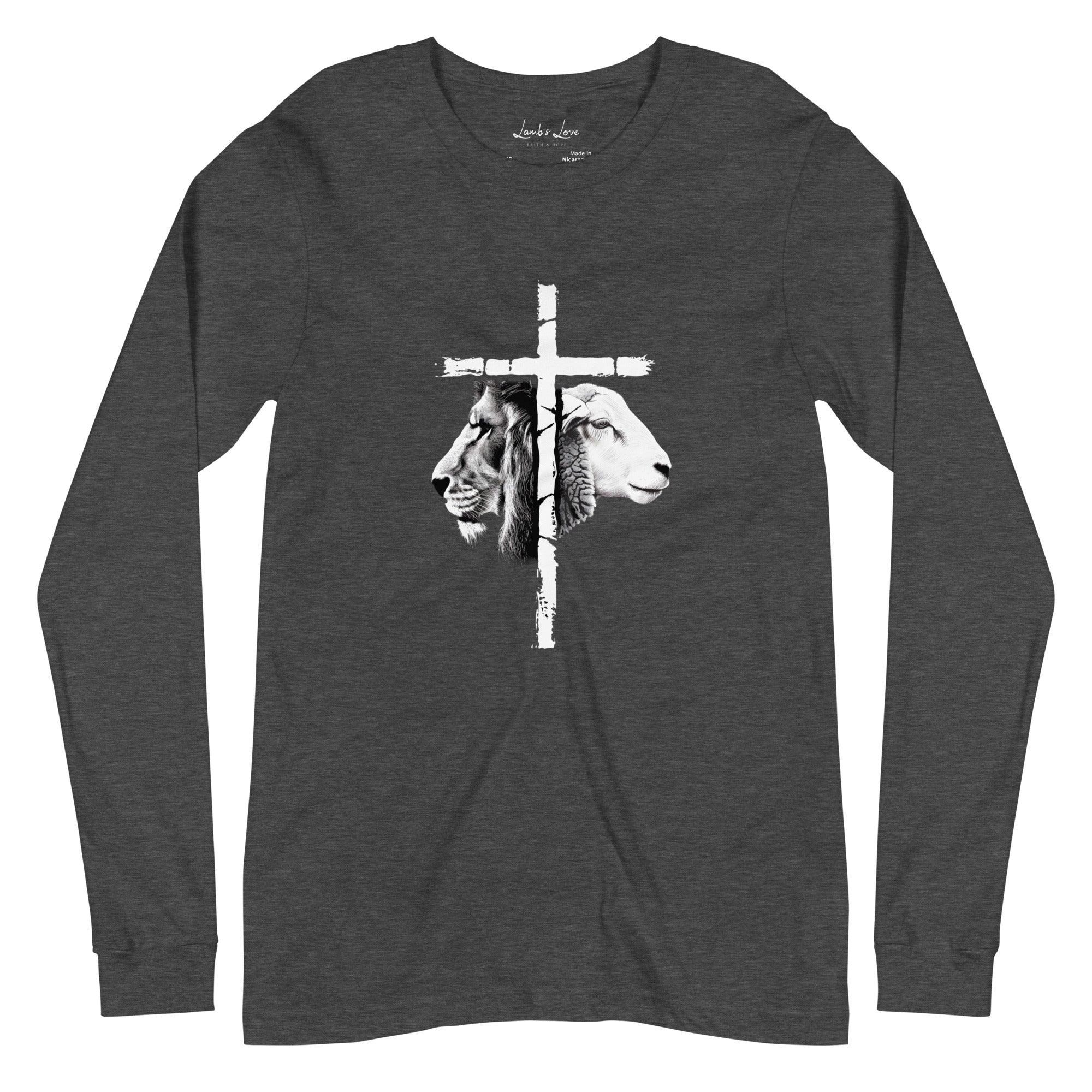 Love of Lion & Lamb, Men's Long Sleeve Tee - Lamb’s Love