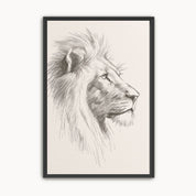Majestic lion Christian wall art minimalist line art sketch