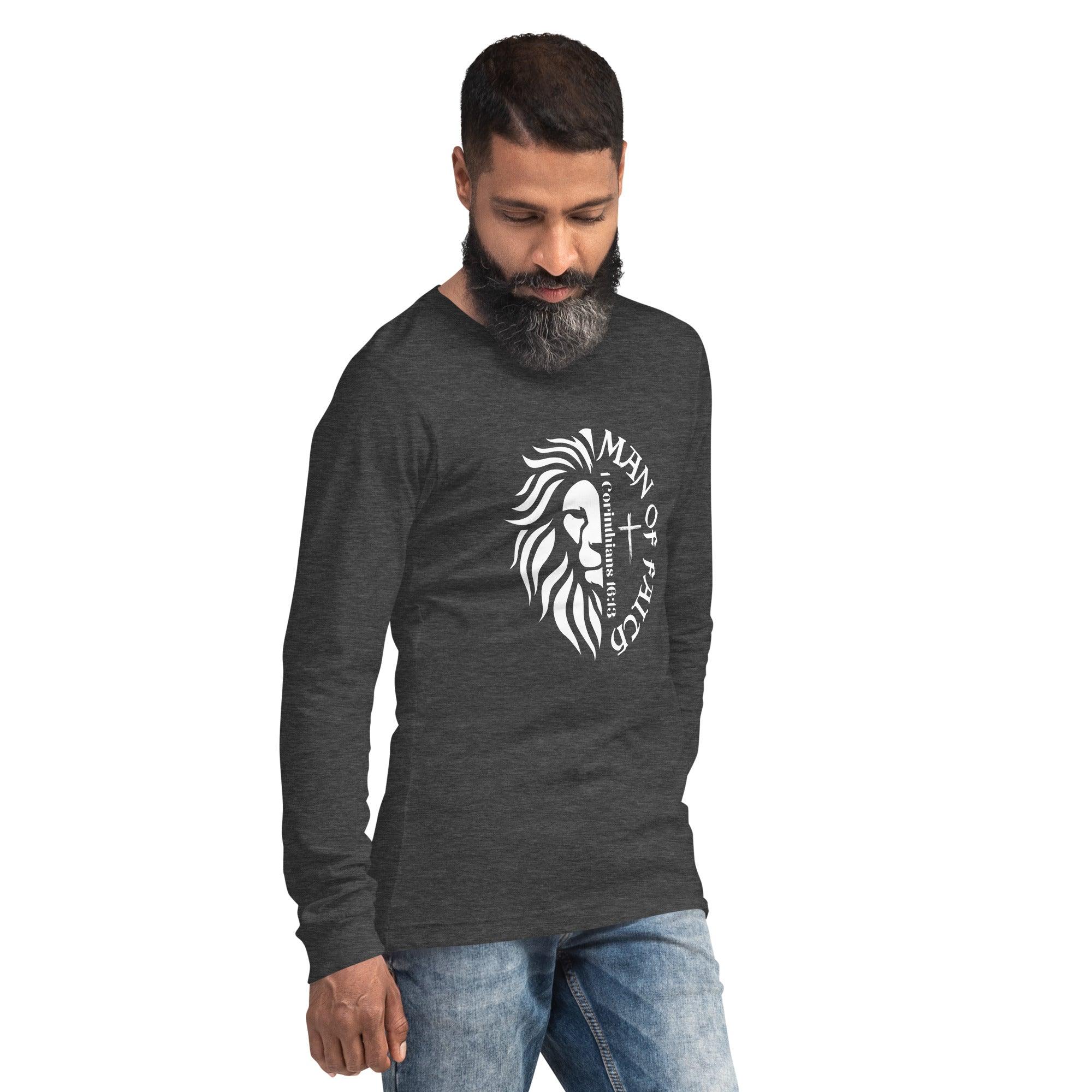 Man of Faith, Men's Long Sleeve Tee - Lamb’s Love