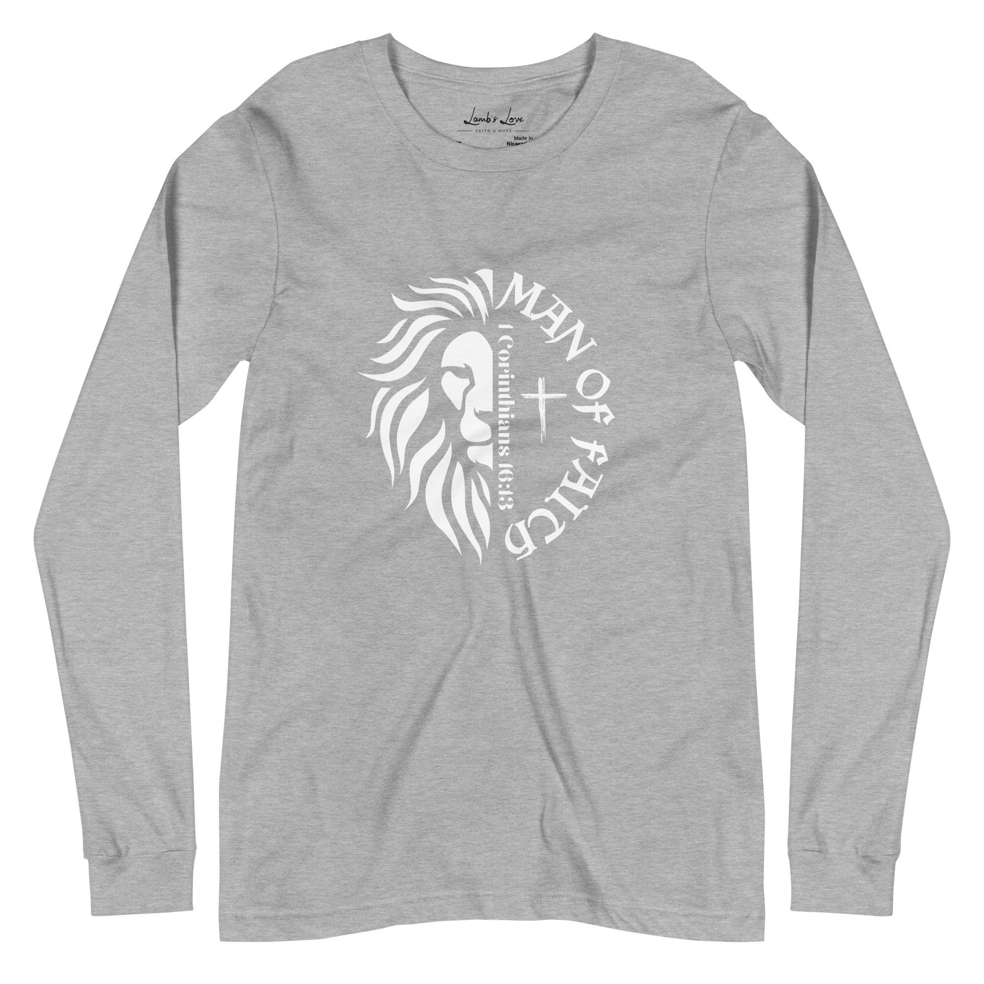 Man of Faith, Men's Long Sleeve Tee - Lamb’s Love