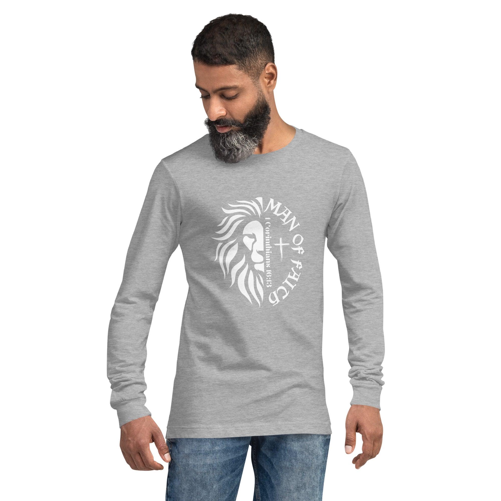 Man of Faith, Men's Long Sleeve Tee - Lamb’s Love