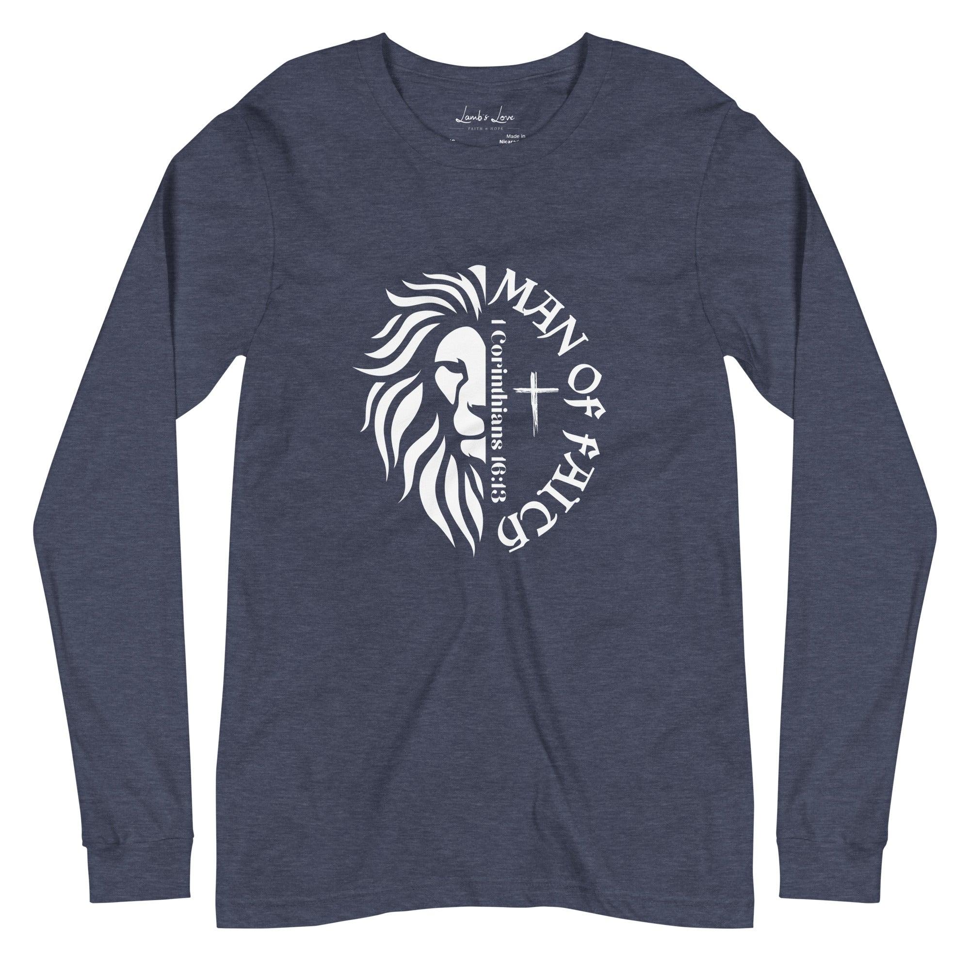 Man of Faith, Men's Long Sleeve Tee - Lamb’s Love