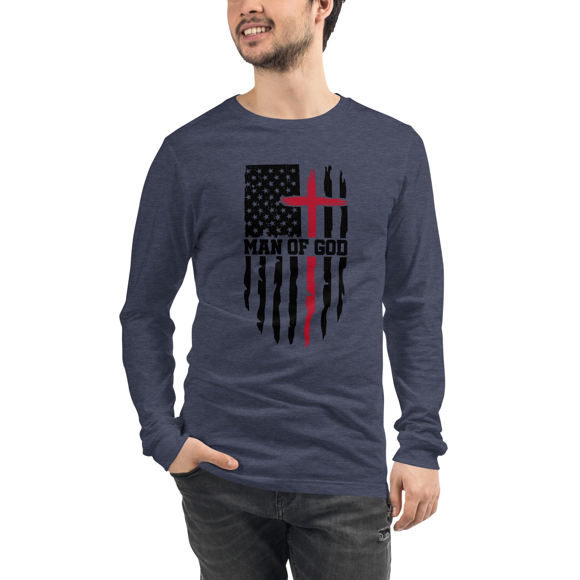 Man of God, Men's Long Sleeve Tee - Lamb’s Love