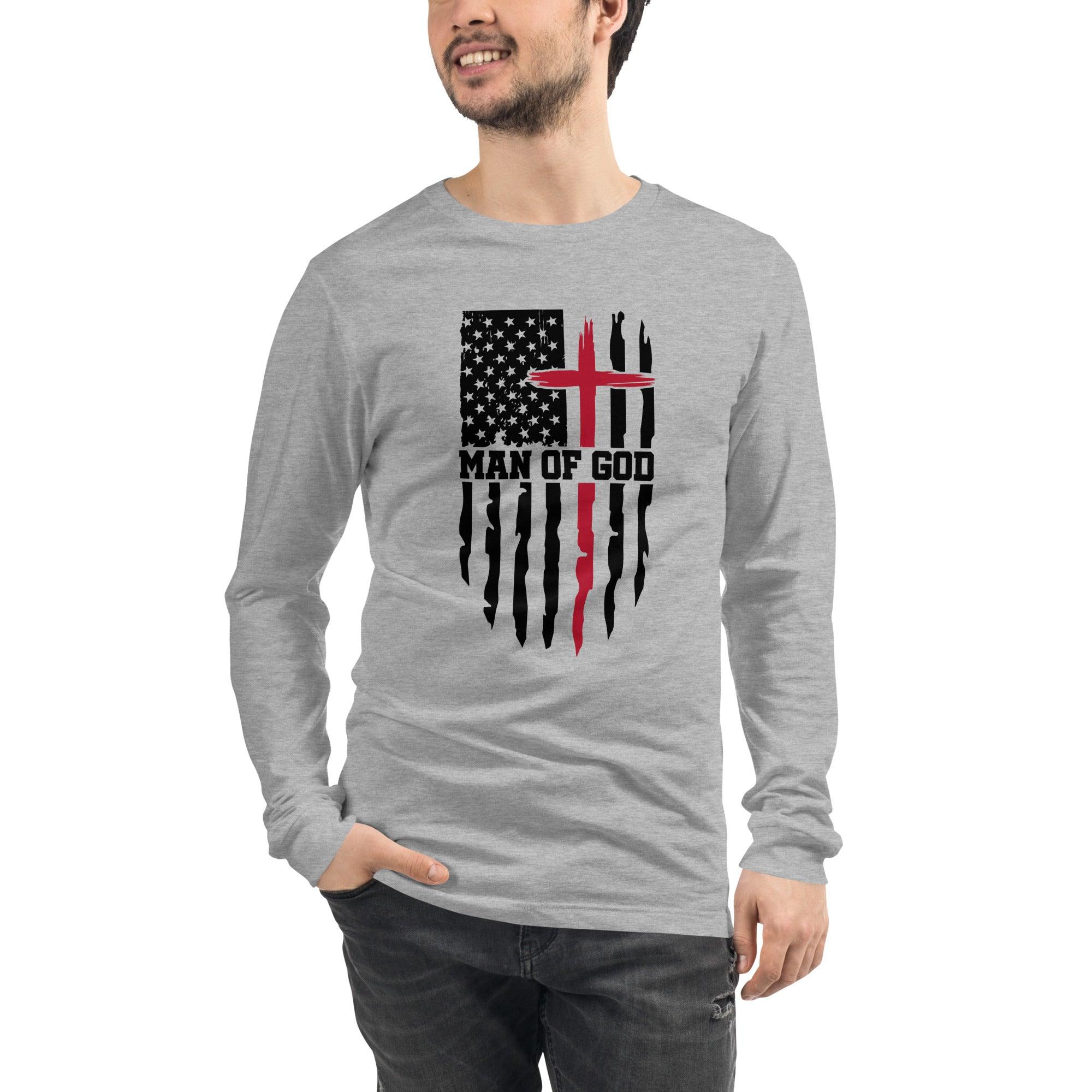 Man of God, Men's Long Sleeve Tee - Lamb’s Love