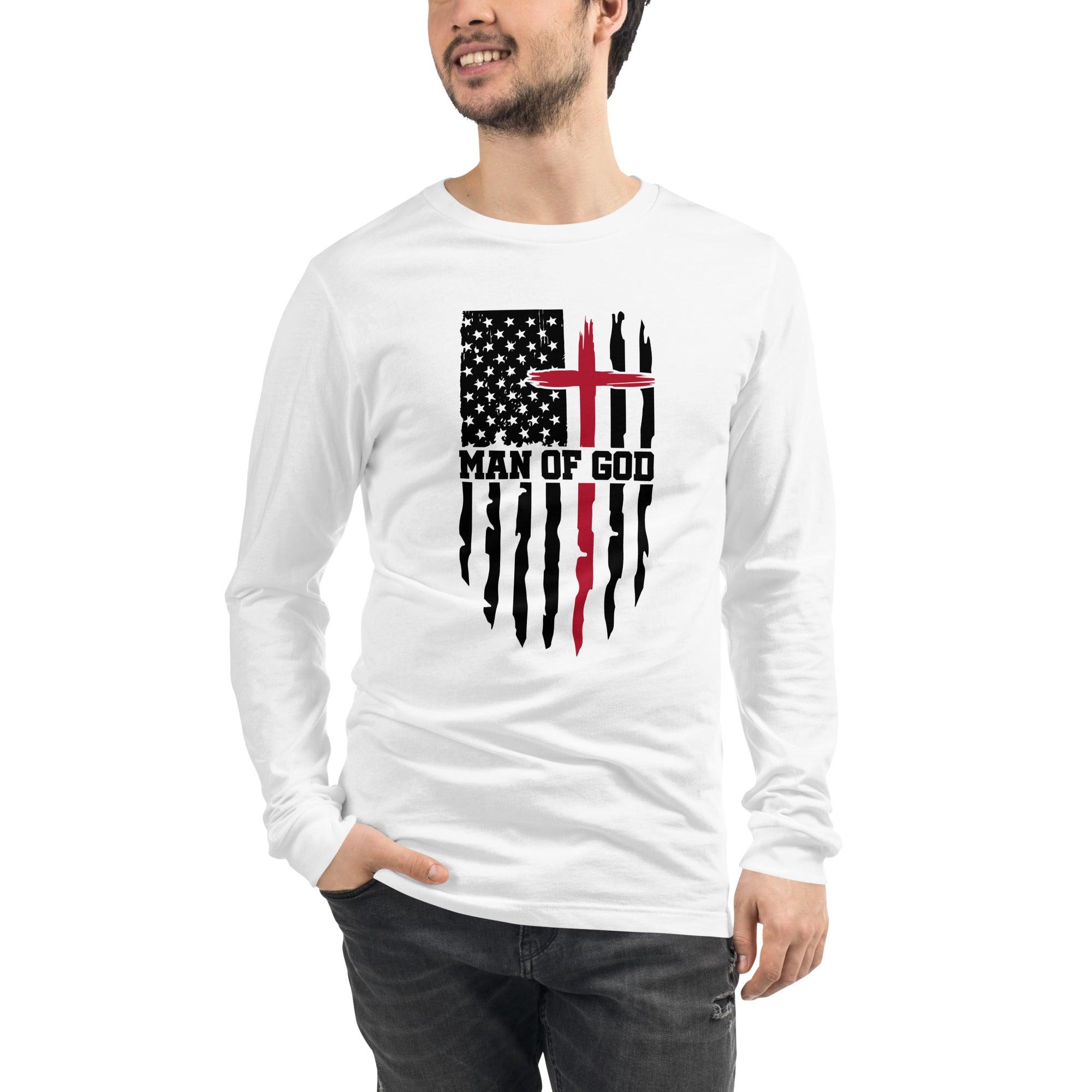 Man of God, Men's Long Sleeve Tee - Lamb’s Love