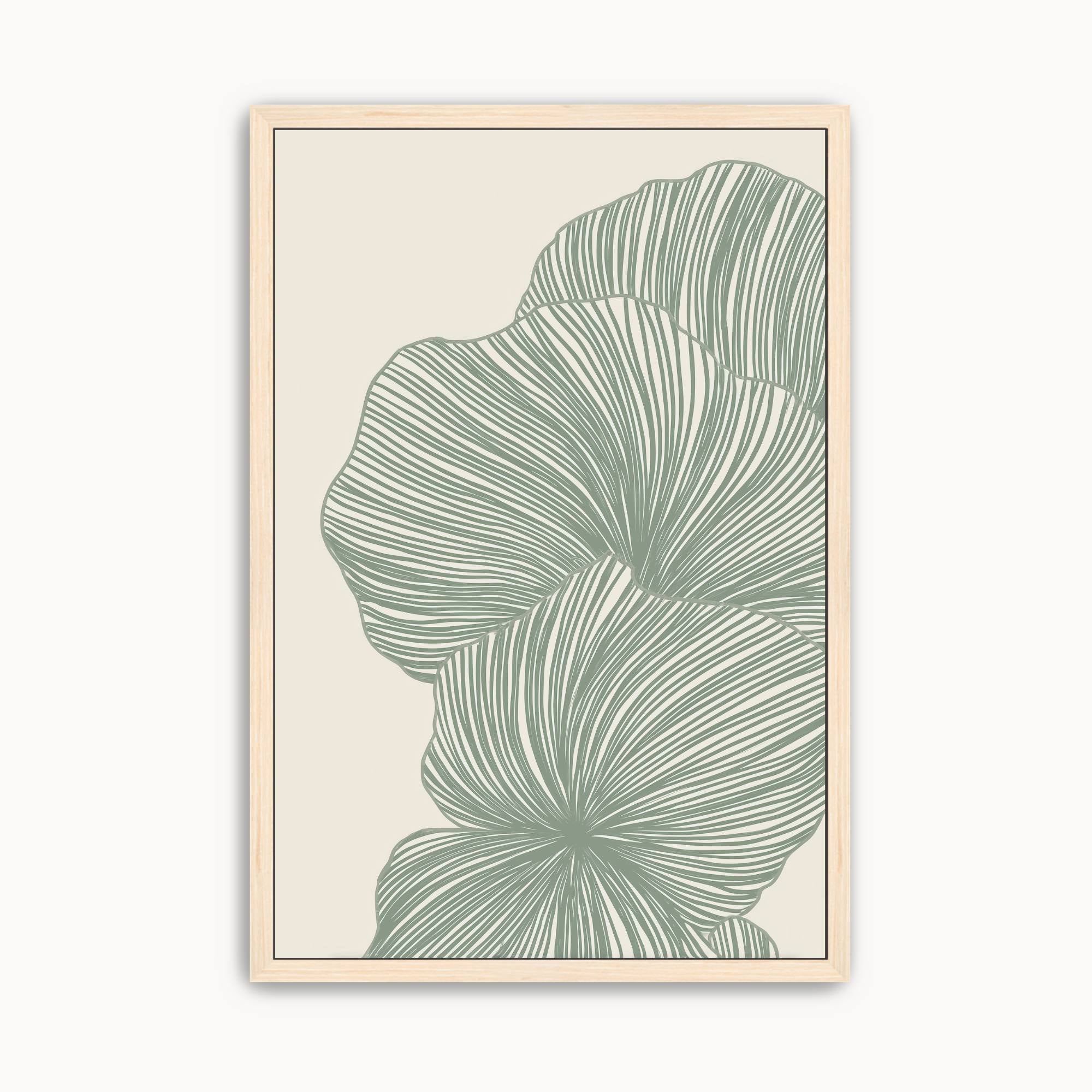 Minimalist Palm Leaf Scripture Wall Art featuring Psalm 92:12–15 with modern botanical line art in neutral tones for Christian home decor