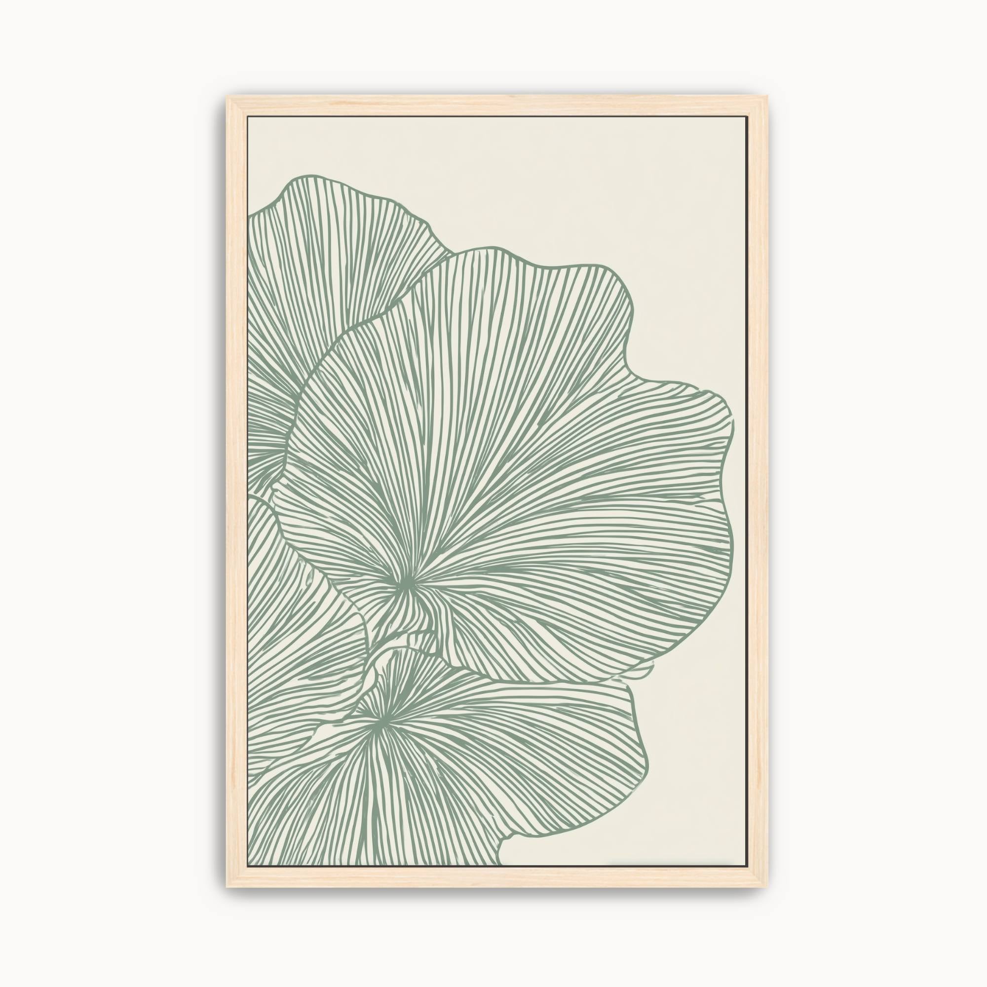 Minimalist Palm Leaf Wall Art featuring Psalm 92:12–15, symbolizing being rooted in God's grace with elegant botanical line art for modern Christian home decor