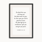Minimalist Scripture Wall Art | The Lord Bless You and Keep You