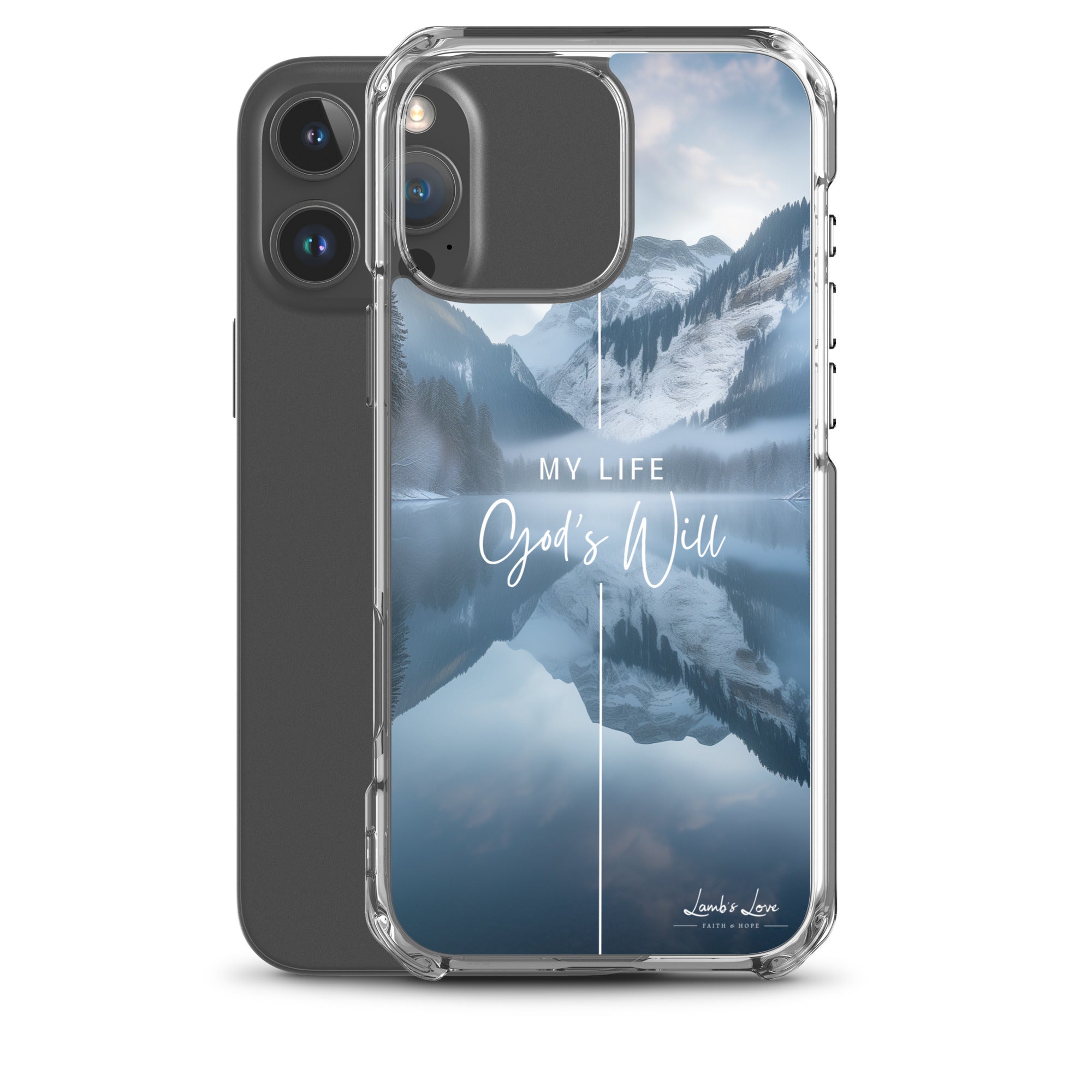 My Life for God's Will, Clear - edge Case for iPhone - Lamb’s Love