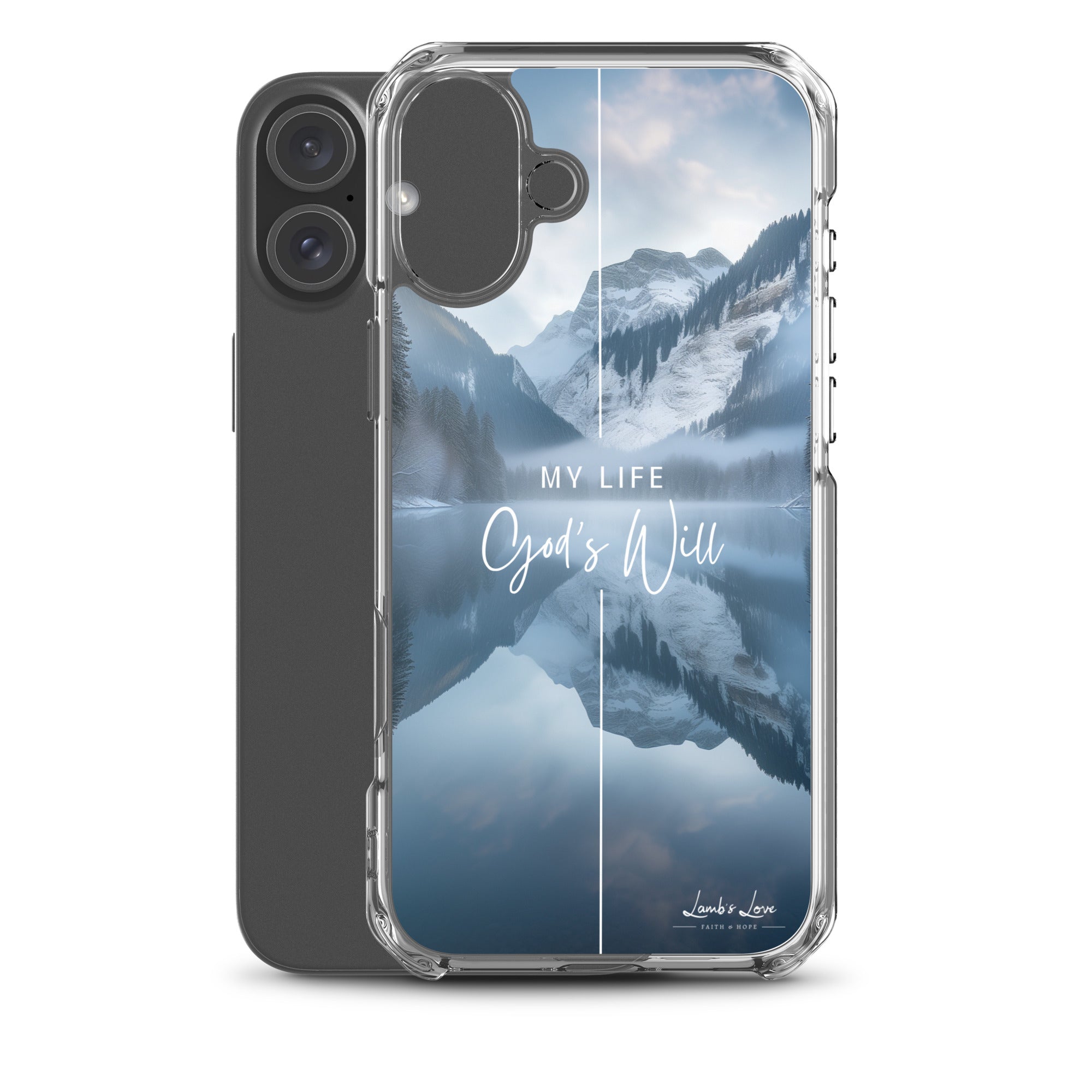 My Life for God's Will, Clear - edge Case for iPhone - Lamb’s Love