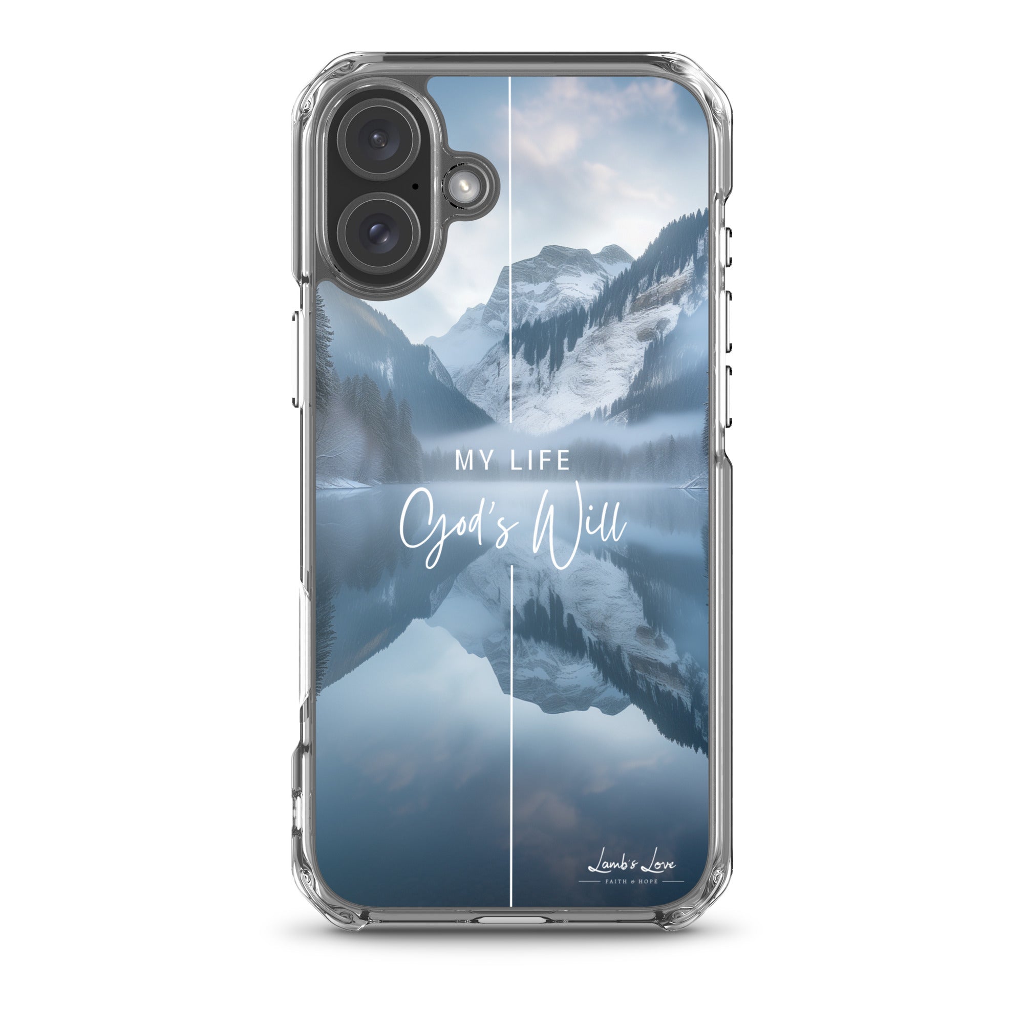 My Life for God's Will, Clear - edge Case for iPhone - Lamb’s Love