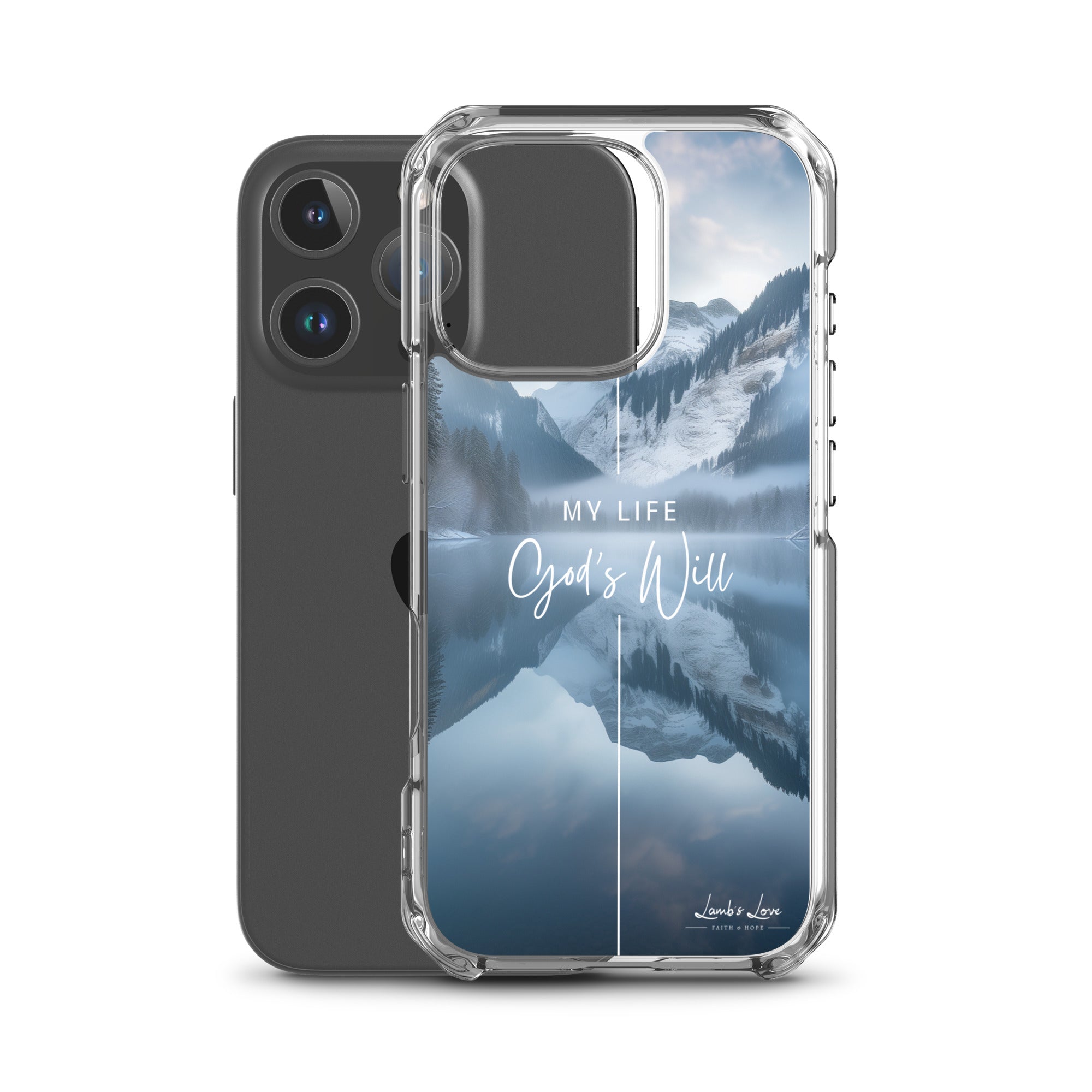 My Life for God's Will, Clear - edge Case for iPhone - Lamb’s Love