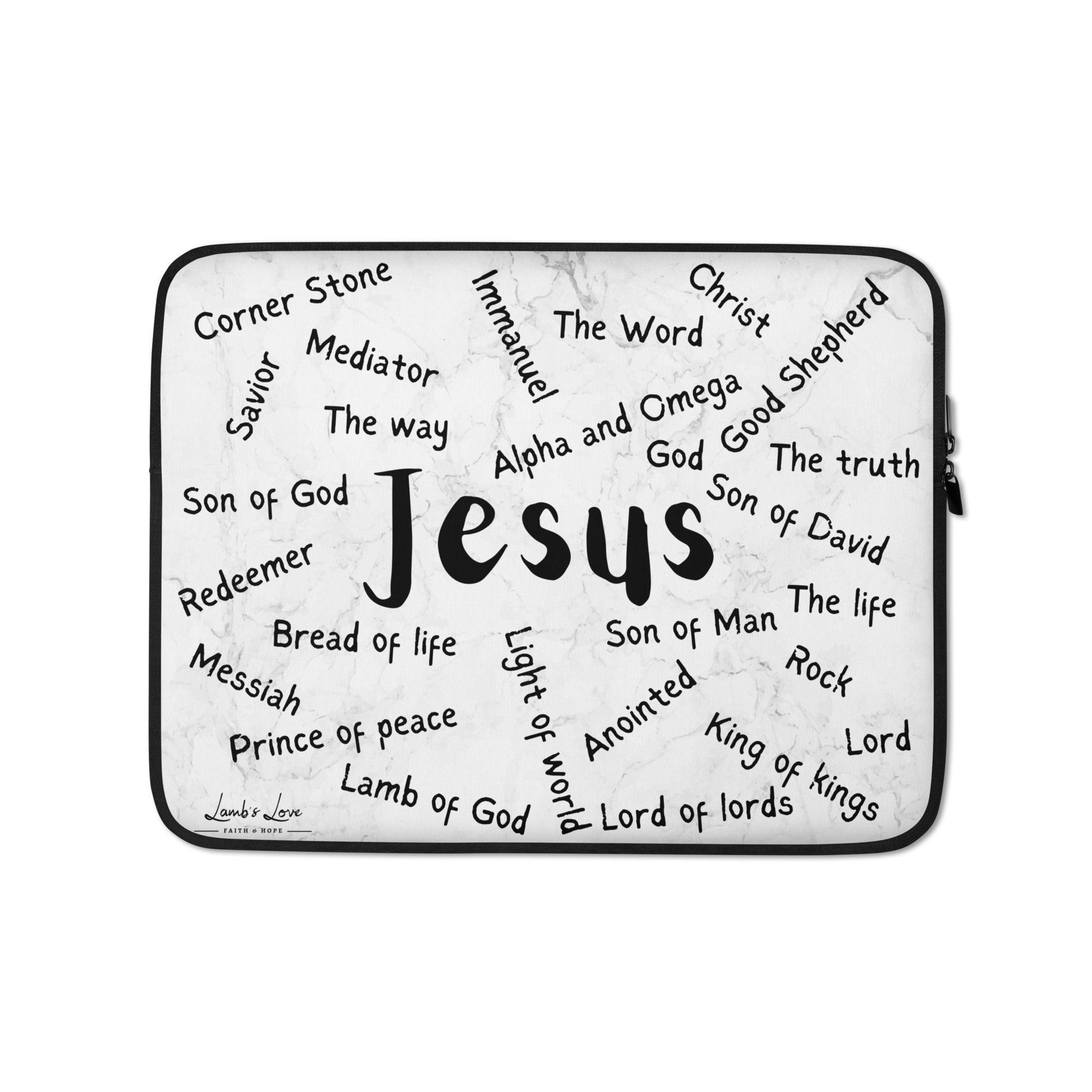 Name of Jesus, Laptop Sleeve - Lamb’s Love