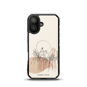 Palm Sunday Christian MagSafe iPhone case featuring minimalist artwork of Jesus entering Jerusalem on a donkey with neutral faith-inspired aesthetic