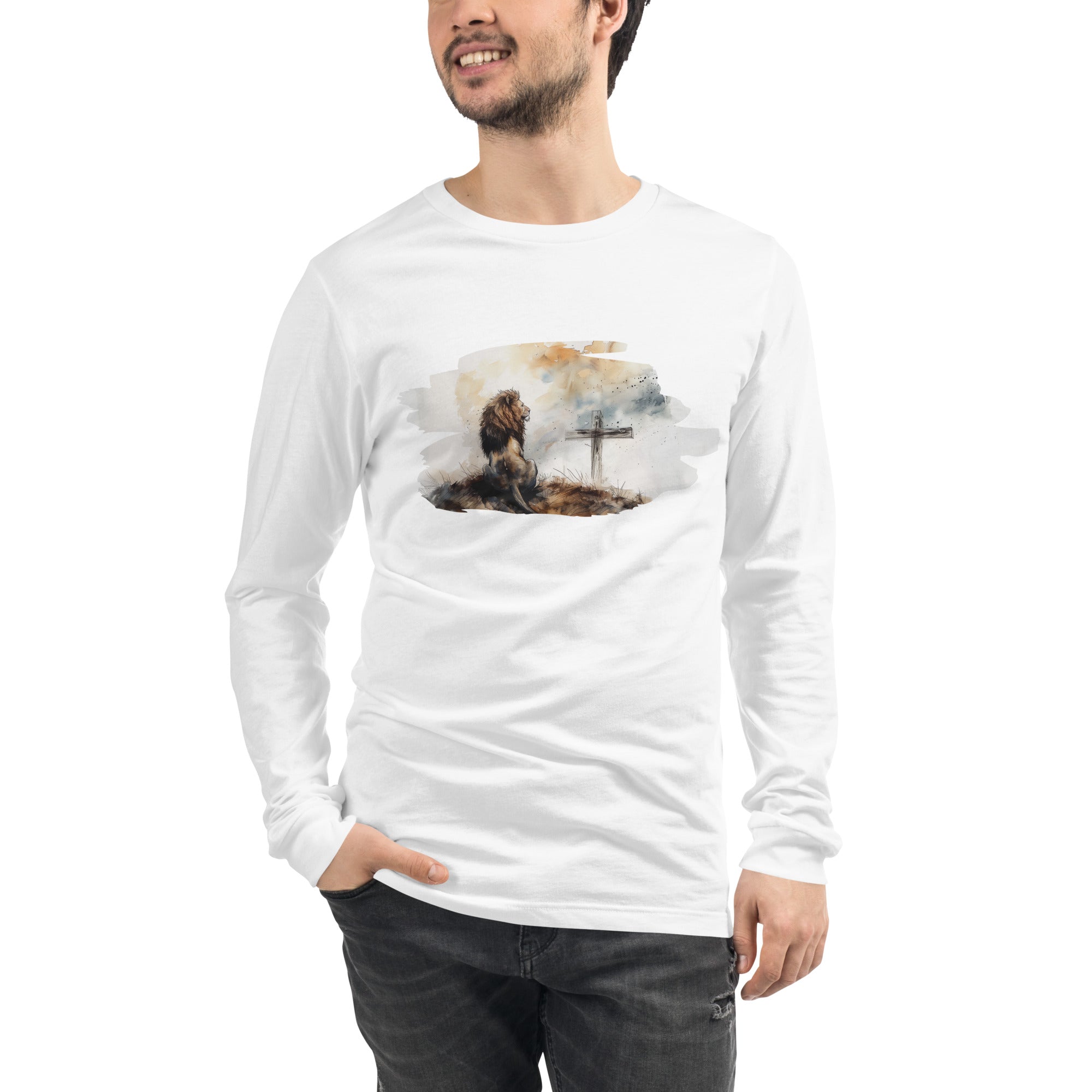 Passion of Lion, Men's Long Sleeve Tee - Lamb’s Love