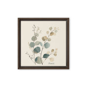 Peace, Eucalyptus Branch, Framed Canvas - Lamb’s Love